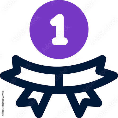 number one duotone icon. Sleek and modern vector icon for websites, mobile apps, marketing materials, and corporate design. Fully scalable and ready to use.