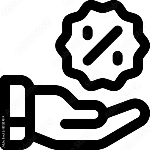 offer line icon. Clean and minimalist vector icon for websites, mobile apps, presentations, and logos. Fully scalable and customizable for any project.