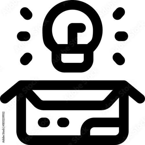 idea line icon. Clean and minimalist vector icon for websites, mobile apps, presentations, and logos. Fully scalable and customizable for any project.