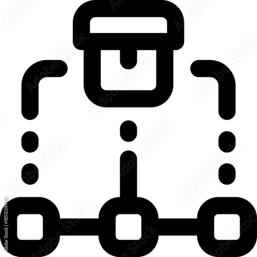 distribution line icon. Clean and minimalist vector icon for websites, mobile apps, presentations, and logos. Fully scalable and customizable for any project.