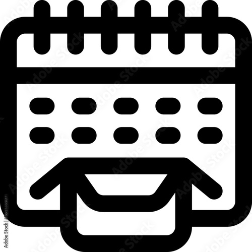 schedule line icon. Clean and minimalist vector icon for websites, mobile apps, presentations, and logos. Fully scalable and customizable for any project.