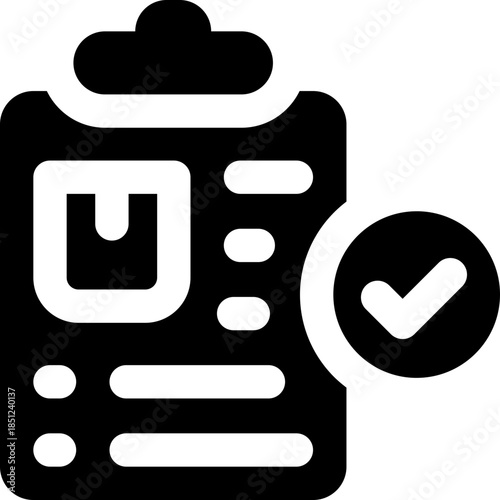 clipboard glyph icon. Strong and solid vector icon for websites, mobile interfaces, presentations, and visual branding. High quality and easy to edit.