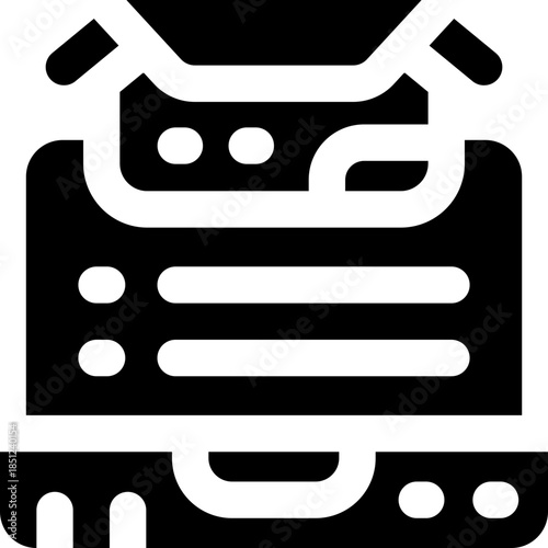 laptop glyph icon. Strong and solid vector icon for websites, mobile interfaces, presentations, and visual branding. High quality and easy to edit.