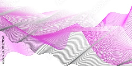 Dynamic minimal smoke sound line. Energy abstract smooth colorful gradient frequency isolated element creative blend. Science tech swirls with thin twisted connected vibration simple grid.