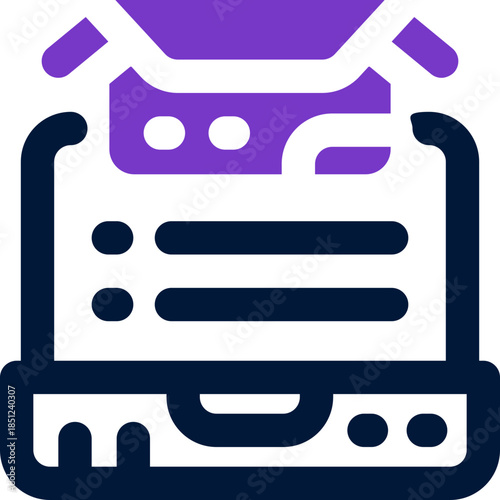 laptop duotone icon. Sleek and modern vector icon for websites, mobile apps, marketing materials, and corporate design. Fully scalable and ready to use.