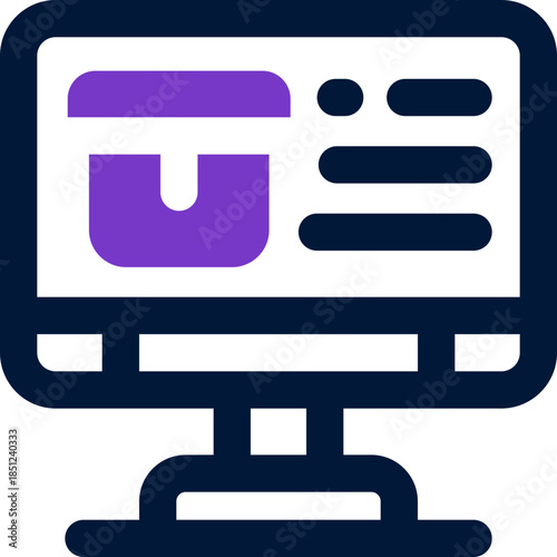 computer duotone icon. Sleek and modern vector icon for websites, mobile apps, marketing materials, and corporate design. Fully scalable and ready to use.