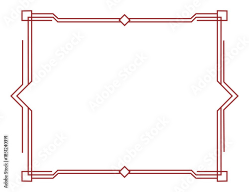 Sophisticated geometric frame with vintage style for enhancing design, print, or decor projects.