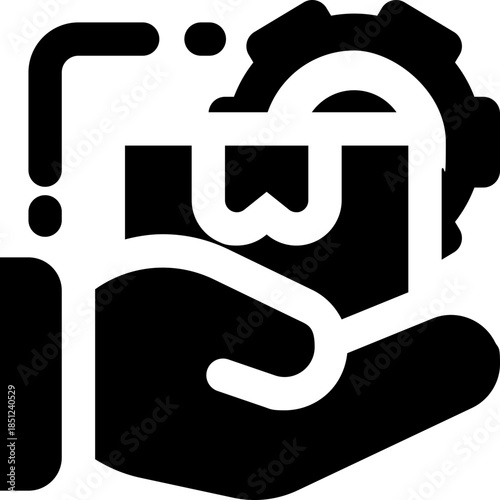 product management glyph icon. Strong and solid vector icon for websites, mobile interfaces, presentations, and visual branding. High quality and easy to edit.