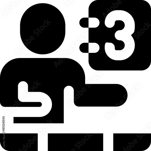 press day glyph icon. Strong and solid vector icon for websites, mobile interfaces, presentations, and visual branding. High quality and easy to edit.