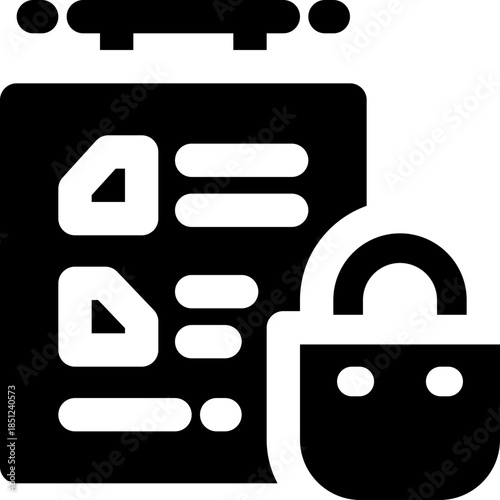 product listing glyph icon. Strong and solid vector icon for websites, mobile interfaces, presentations, and visual branding. High quality and easy to edit.