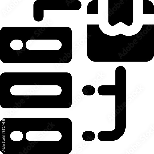 backlog glyph icon. Strong and solid vector icon for websites, mobile interfaces, presentations, and visual branding. High quality and easy to edit.