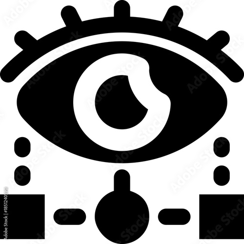 company vision glyph icon. Strong and solid vector icon for websites, mobile interfaces, presentations, and visual branding. High quality and easy to edit.