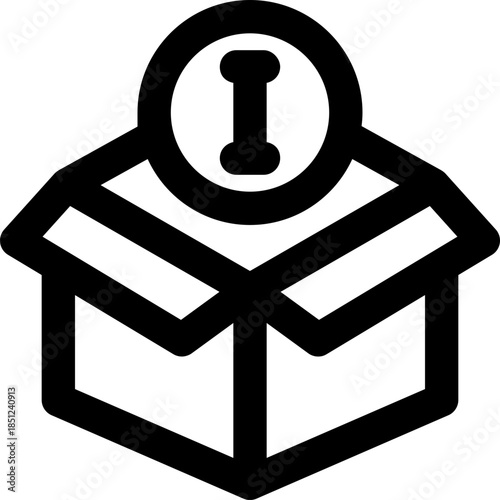 information line icon. Clean and minimalist vector icon for websites, mobile apps, presentations, and logos. Fully scalable and customizable for any project.