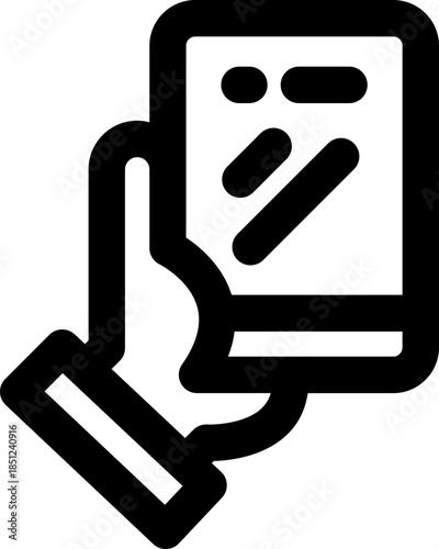 smartphone line icon. Clean and minimalist vector icon for websites, mobile apps, presentations, and logos. Fully scalable and customizable for any project.