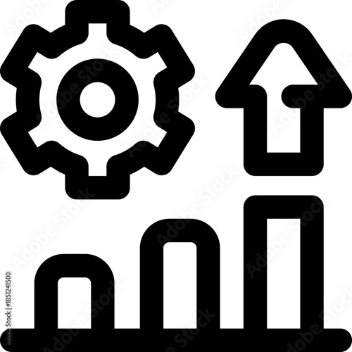 productivity line icon. Clean and minimalist vector icon for websites, mobile apps, presentations, and logos. Fully scalable and customizable for any project.