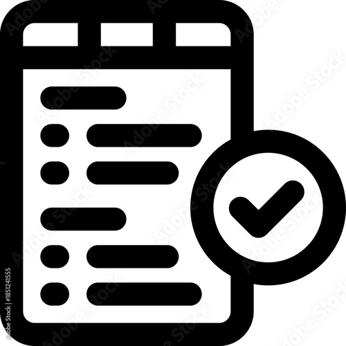 checklist line icon. Clean and minimalist vector icon for websites, mobile apps, presentations, and logos. Fully scalable and customizable for any project.