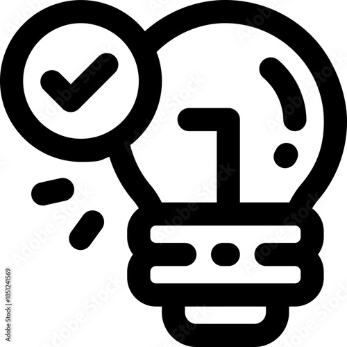 idea line icon. Clean and minimalist vector icon for websites, mobile apps, presentations, and logos. Fully scalable and customizable for any project.