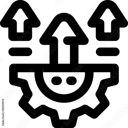 growth line icon. Clean and minimalist vector icon for websites, mobile apps, presentations, and logos. Fully scalable and customizable for any project.