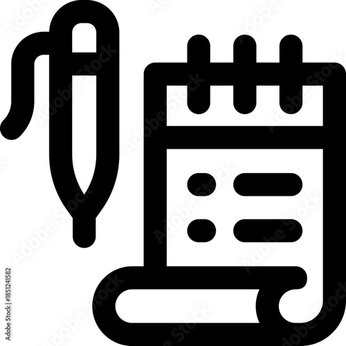 note line icon. Clean and minimalist vector icon for websites, mobile apps, presentations, and logos. Fully scalable and customizable for any project.