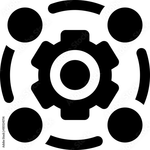 automation glyph icon. Strong and solid vector icon for websites, mobile interfaces, presentations, and visual branding. High quality and easy to edit.