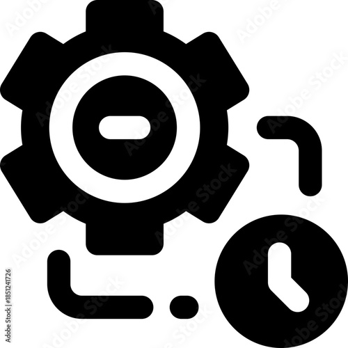 time management glyph icon. Strong and solid vector icon for websites, mobile interfaces, presentations, and visual branding. High quality and easy to edit.