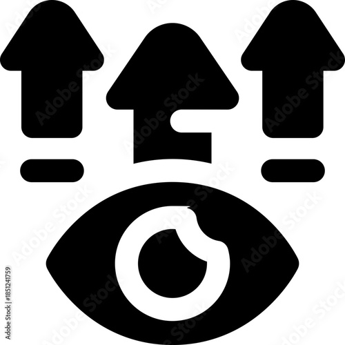 visionary glyph icon. Strong and solid vector icon for websites, mobile interfaces, presentations, and visual branding. High quality and easy to edit.