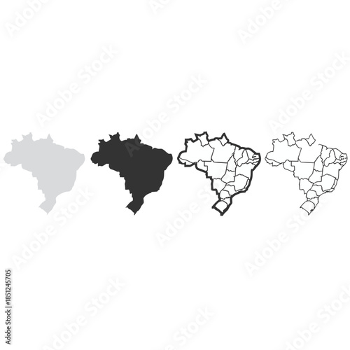 Brazil highlighted on world map with country outlines