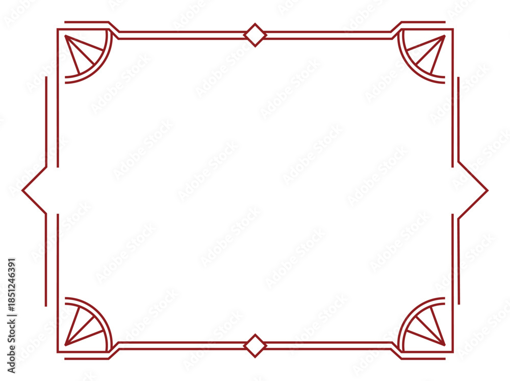 Obraz premium Classic geometric frame design featuring elegant lines and shapes for vintage-inspired designs.