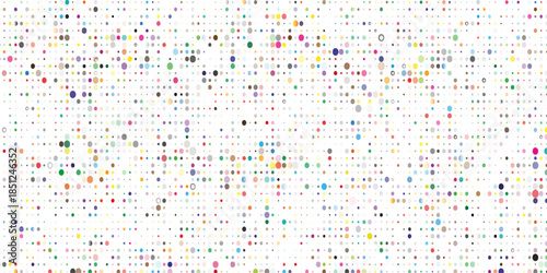 Light Multicolor, Rainbow vector modern geometrical circle abstract background. Dotted texture template. Geometric pattern in halftone style with gradient.