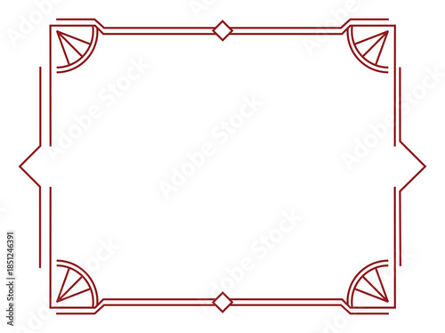 Classic geometric frame design featuring elegant lines and shapes for vintage-inspired designs.