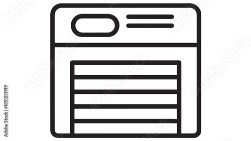 Simple air conditioner outline with vents a minimal design on transparent background silhouette