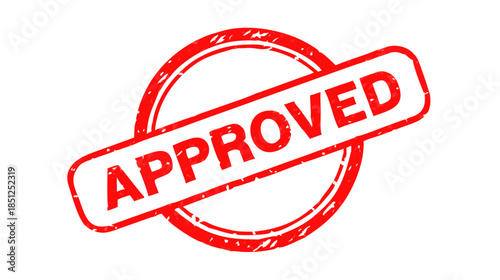 Red Stamp Clearly Stating 'APPROVED' in Capital Letters, Symbolizing Official Acceptance and Endorsement