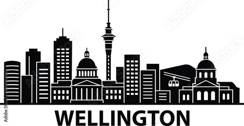 Wellington City Skyline Vector illustration