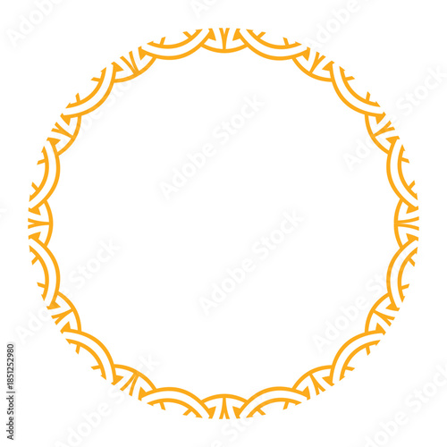 A circular decorative frame inspired by celtic and nordic patterns, ideal for various creative uses.