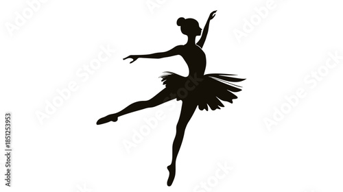 Elegant ballerina dancing gracefully on stage