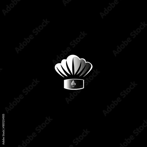 Elegant chef hat logo design with modern flair