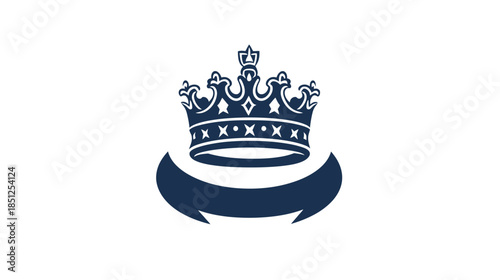 Elegant crown logo design with royal elements
