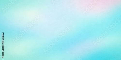 Hand painted abstract blue and green watercolor background with a vintage grunge paper texture and blank copy space for art design backdrop