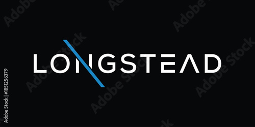 Longstead logo design font text, business graphic vector 