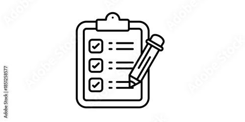 Checklist on clipboard with pencil for task management