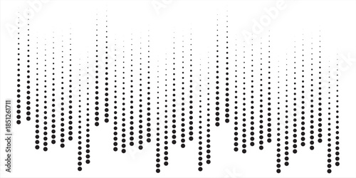 Grunge halftone gradient background. Faded grit noise texture. White and black sand wallpaper. Retro pixelated backdrop. Anime or manga style comic overlay. Vector graphic design textured template