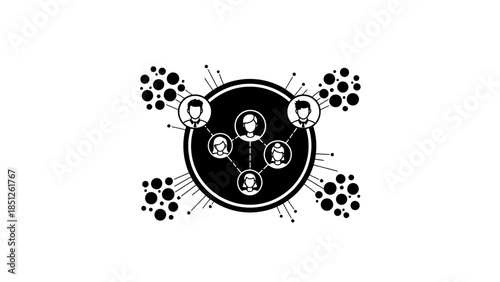 Network of Connections: An illustrative depiction of interconnected individuals, symbolizing global communication and collaborative networks.