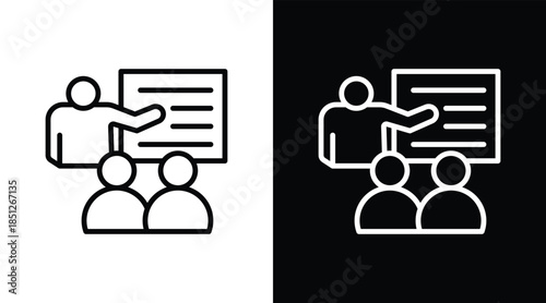 training Two-tone version in black and white background