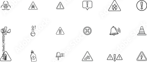 A collection of 15 black and white hieroglyphic symbols