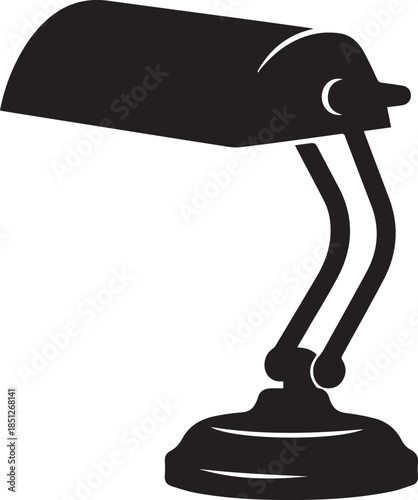 Bankers desk lamp retro table office appliance or vintage fixture lighting