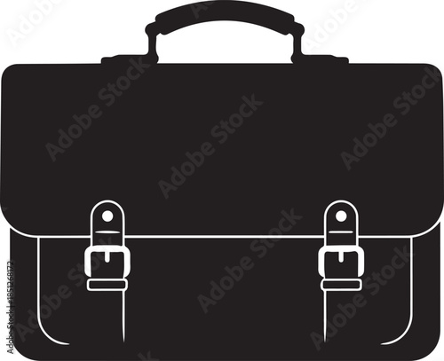 Briefcase business bag leather document case or portfolio with handle style