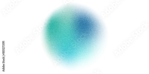 Gradient background, color gradation circle with grain noise texture, vector abstract watercolor holographic blur. Color gradient soft blend mesh of blue iridescent colors