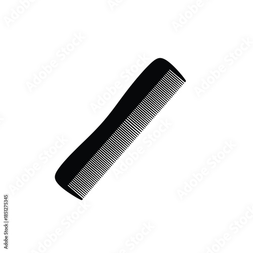 Black hair comb silhouette icon