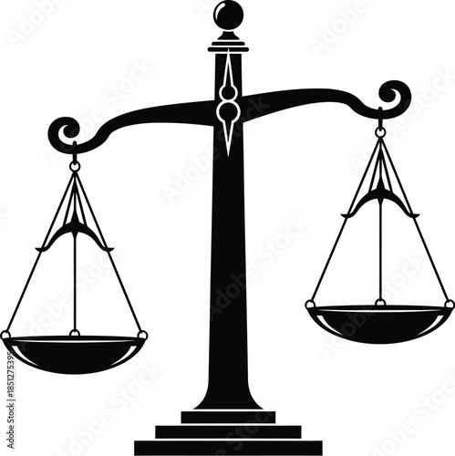 Justice scales silhouette 