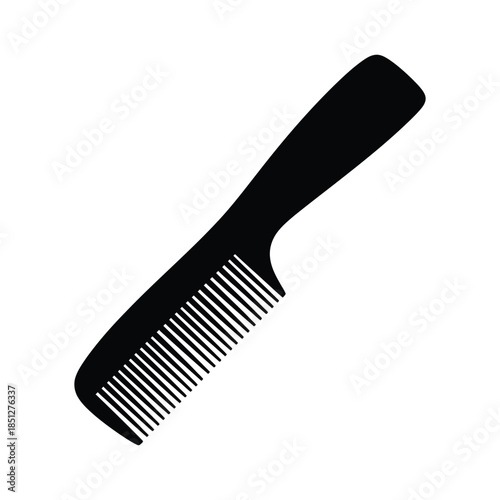Black hair comb silhouette icon